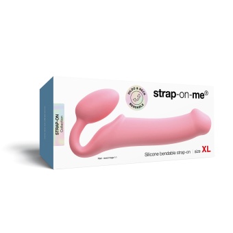 Безремневой гибкий страпон Strap-on-me Bendable XL розовый