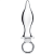 Металлический плаг с кольцом Stainless Steel Metal Tapered Butt Plug With Loop Hardware - 10 см.