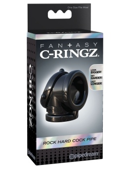 Эрекционное кольцо Rock Hard Cock Pipe чёрное