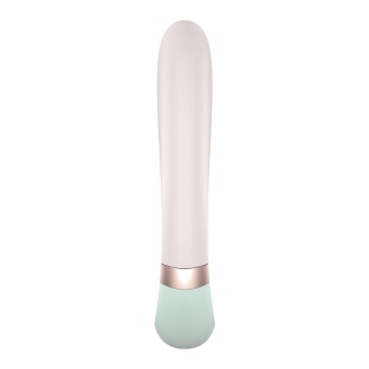 Вибратор Satisfyer Heat Wave с клиторальным стимулятором и нагревом зелёно-розовый