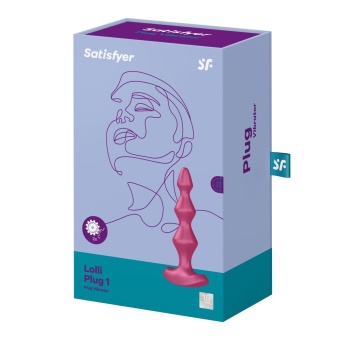 Малиновый анальный вибростимулятор Satisfyer Lolli Plug 1 - 13,5 см