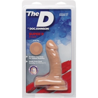 Фаллоимитатор на присоске The D Super D Vanilla телесный 14 см