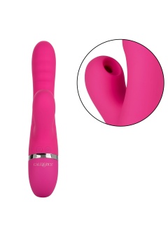 Розовый вибратор-кролик Foreplay Frenzy Pucker с функцией вакуума