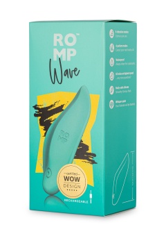 Небольшой клиторальный вибратор Romp Wave Lay-On бирюзовый