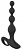 Черная анальная цепочка с вибрацией Rechargeable Anal Beads - 20 см.